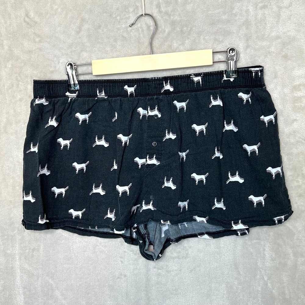 PINK Victoria's Secret XL Dog‎ Print Sleep Shorts Boxer Y2K Loungewear Preppy